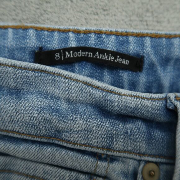 Talbots Jeans Women's Size 8 Blue High-Rise Modern Ankle 26" Inseam Distressed - Picture 9 of 16